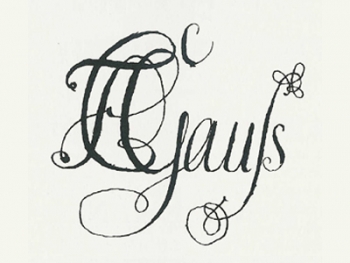 Namenszug von Gauß - Gaußstraße - Berlin - Charlottenburg
